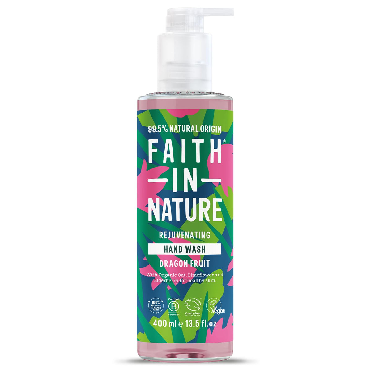 Faith In Nature Natural Aloe Vera and Tea Tree Hand Wash, Nourishing, Vegan and Cruelty Free, No SLS or Parabens, 400 ml