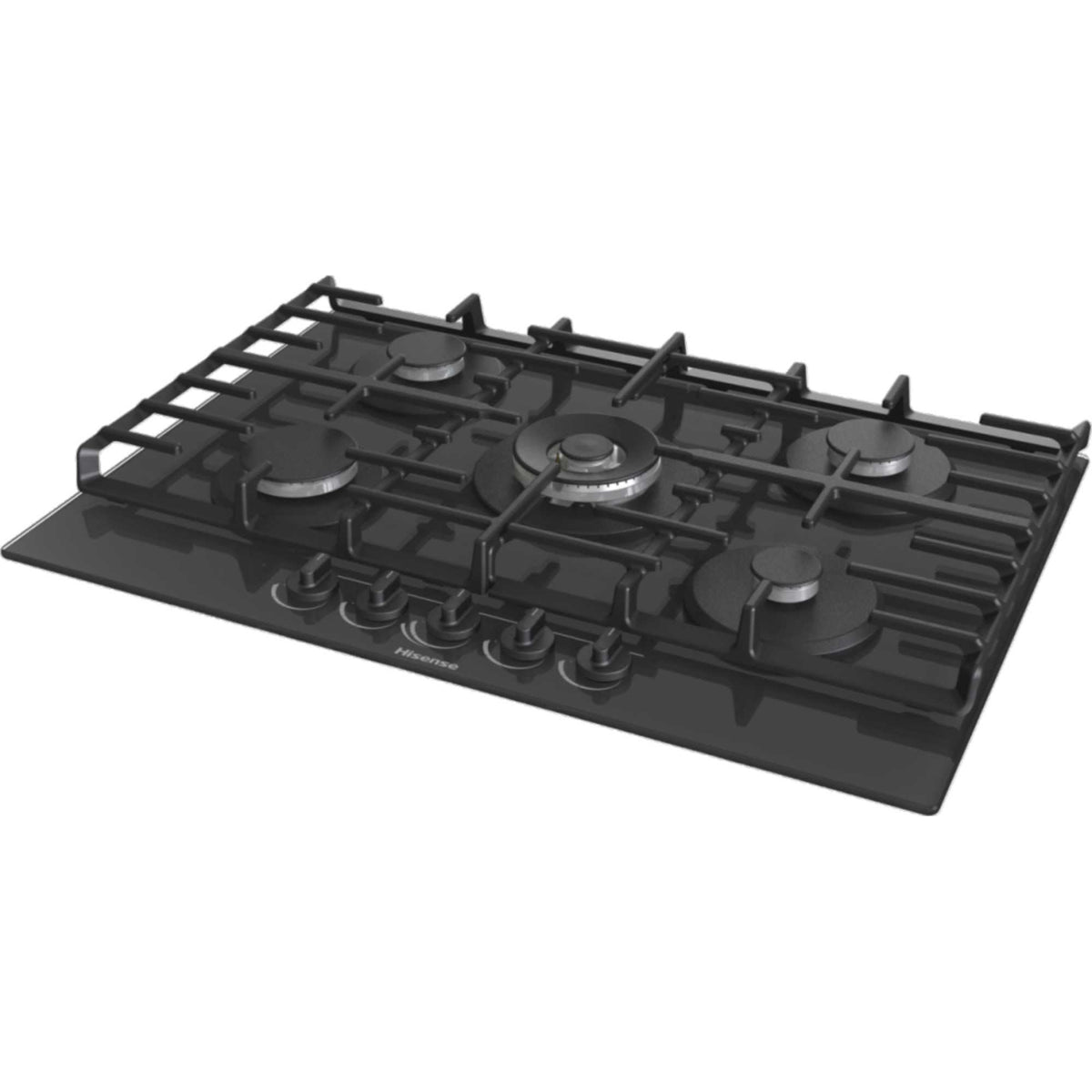 Hisense GM642XHS Built-in 60cm Gas Hob - Stainless Steel with 4 Cooking Areas, Easy Clean Surface, One -Hand Ignition, 60 x 52 x 8.9 cm (L x W x H)