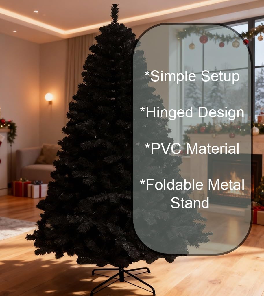 SHATCHI 6ft/1.8m Alaskan Pine Green Artificial Christmas Tree Bushy 550 Tips Xmas Home Decorationations Decorations
