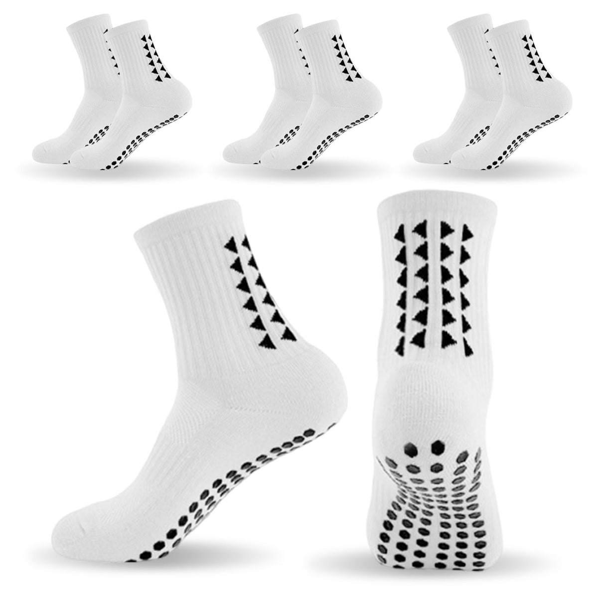 3 Pairs Breathable Kids Grip Socks, Sweat-Absorbent Boys Socks, Grip Socks Football Kids for Running Hockey Football