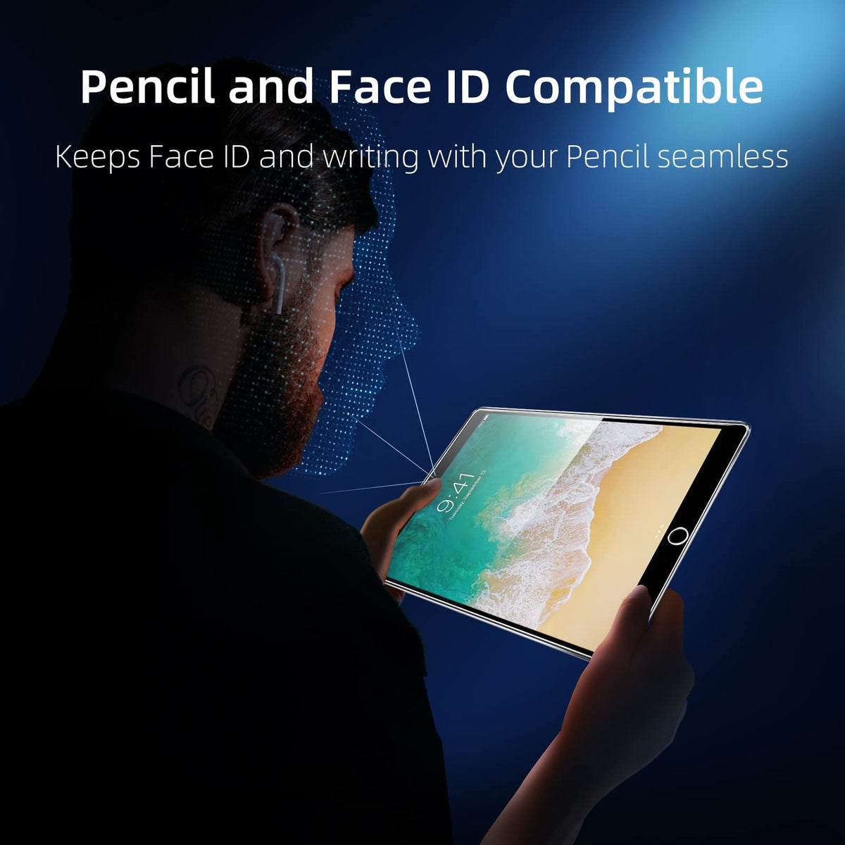 NEW'C for iPad Air 5/4, iPad Pro 11-inch Screen Protector Tempered Glass