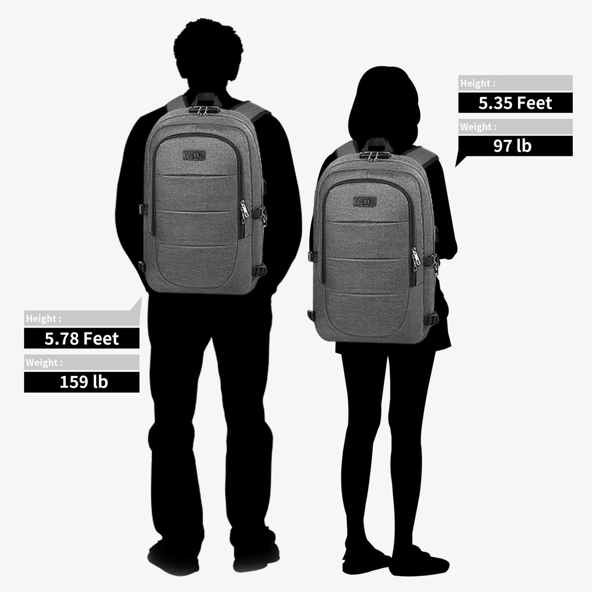 VSNOON Anti-Theft Laptop Backpack, 15.6-17.3 inch Business Laptop Bag