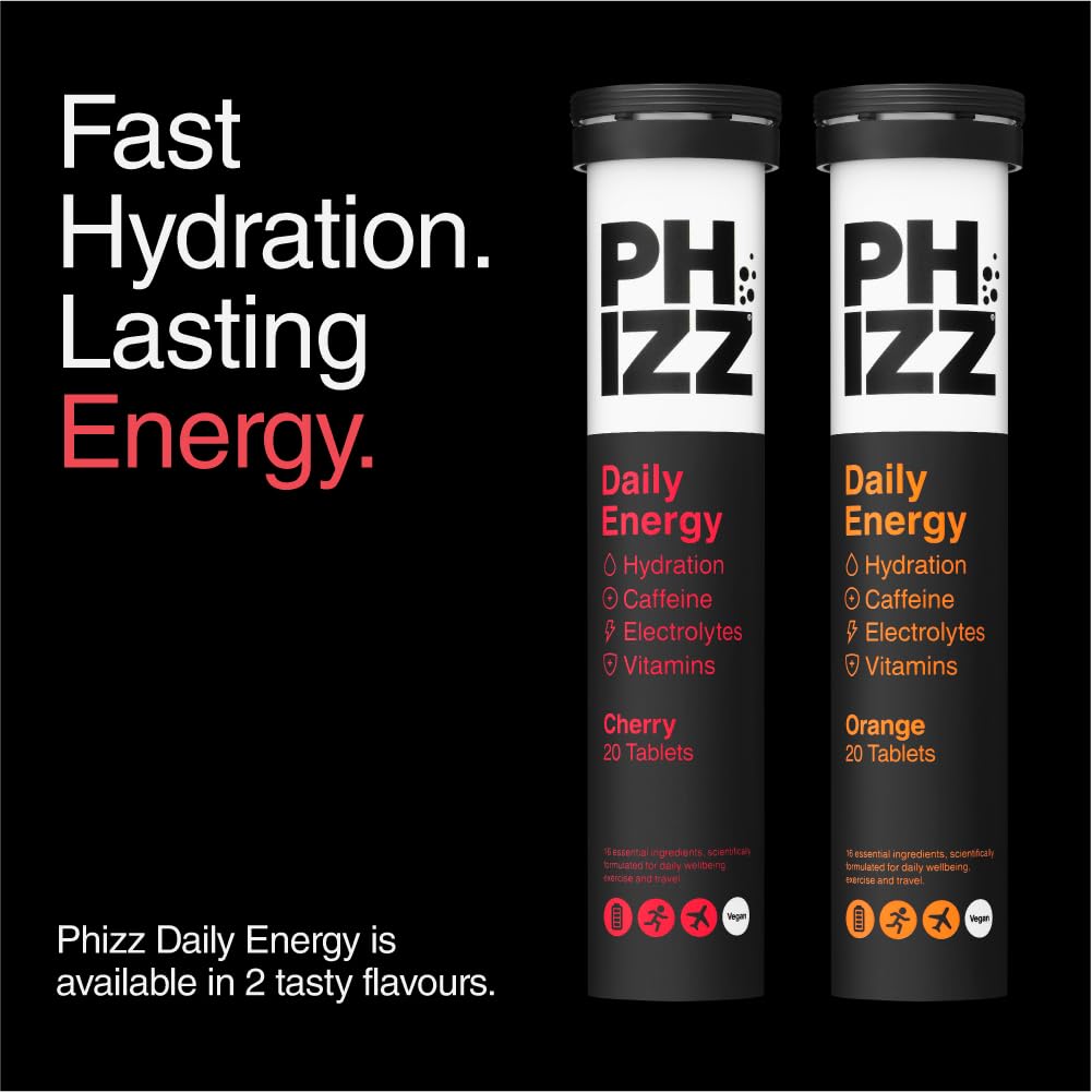 Phizz Electrolytes, Multivitamin & Hydration Tablets - 60 Effervescent Rehydration Electrolyte Tablets - 18 Vitamins & Minerals, Vitamin C, Vegan, Vegetarian & Low Calorie (Lemon, 60 Tablet)