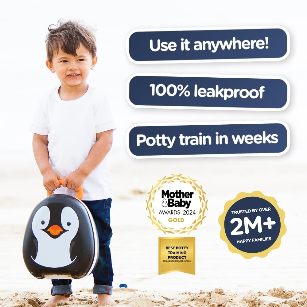 My Carry Potty - Travel Potty, Award-Winning Portable Toddler Toilet Seat for Kids to Take Everywhere (Ladybird)