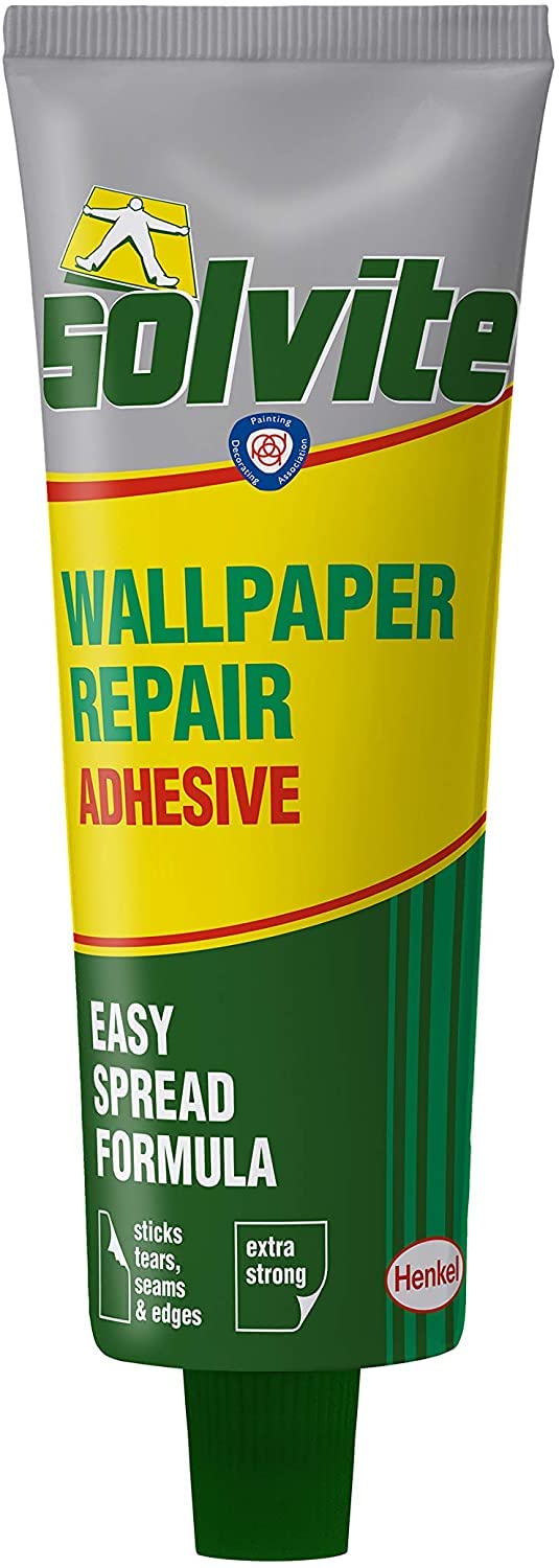 Solvite Wallpaper Repair Adhesive, Extra-Strong Paste, 1 x 56 g