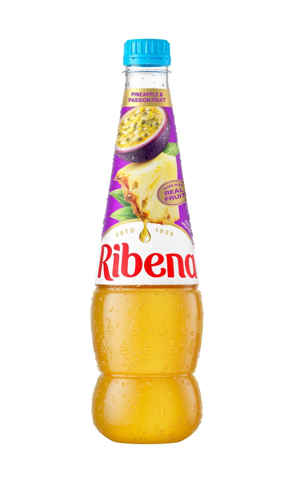 Ribena Blackcurrant Squash 1.5L – Real British Blackcurrants | Rich in Vitamin C | No Artificial Colours or Flavours | 100% Recycled Plastic Bottle