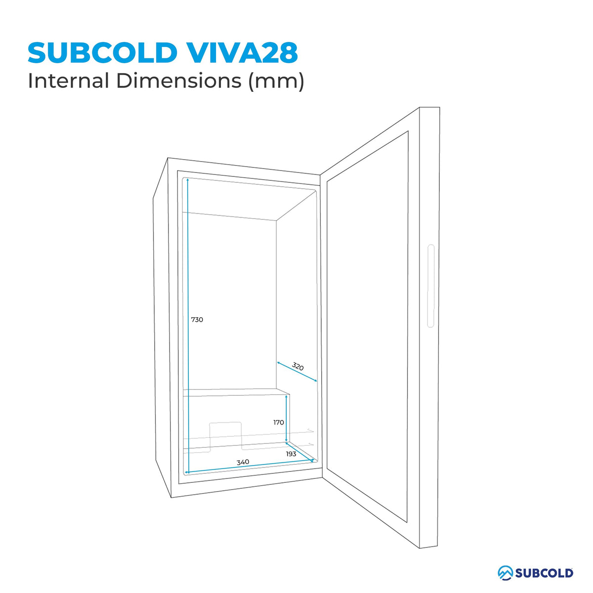 Subcold Viva20 Wine Fridge | 20 Bottles | 3-18°C | Tabletop