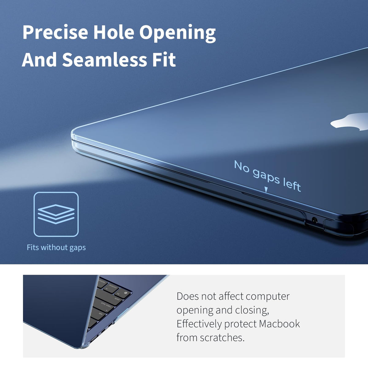 EooCoo for MacBook Neo Case 13 inch 2026 A3404 A18-Pro Crystal Clear