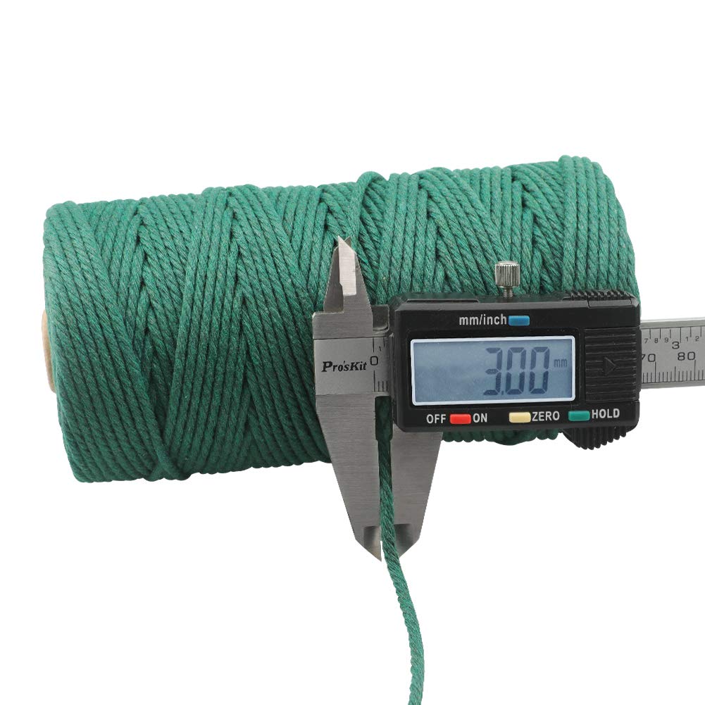 jijAcraft 4MM White Macrame Cord: 100M Cotton String Twine for Crafts