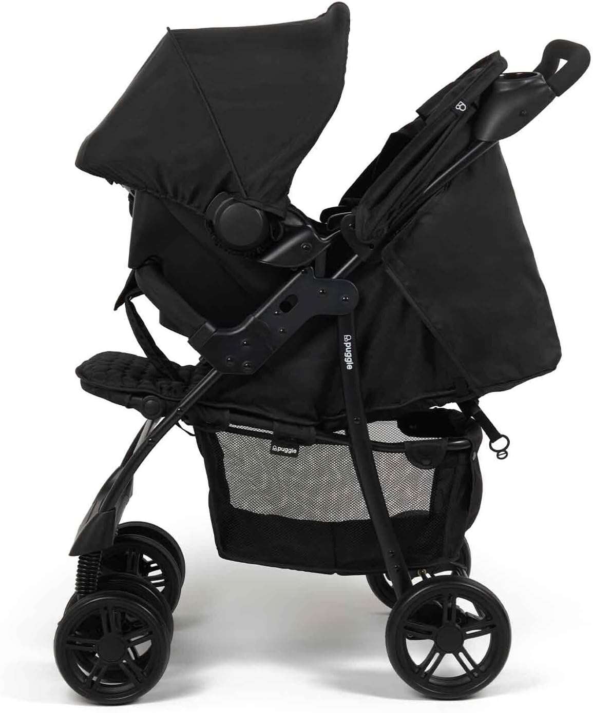 Puggle Denver V2 Luxe 3-in-1 Travel System with Raincover - Storm Black