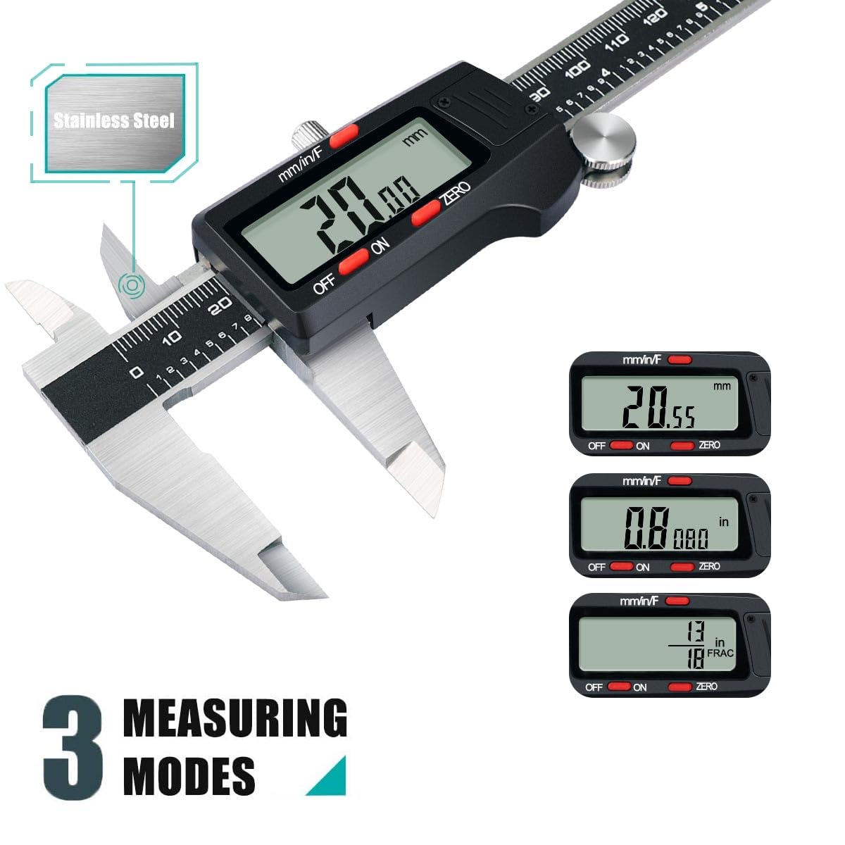 Kynup Digital Caliper 150mm, 6 inch Digital Vernier Caliper with LCD Screen