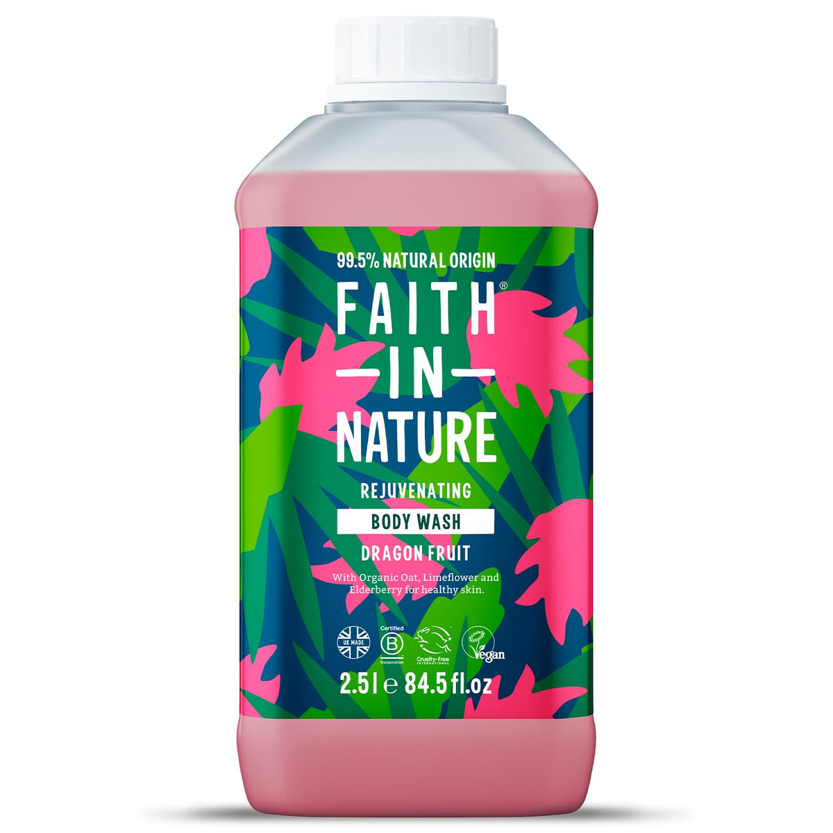 Faith In Nature Natural Fragrance Free Body Wash, Sensitive, Vegan and Cruelty Free, No SLS or Parabens, 400 ml