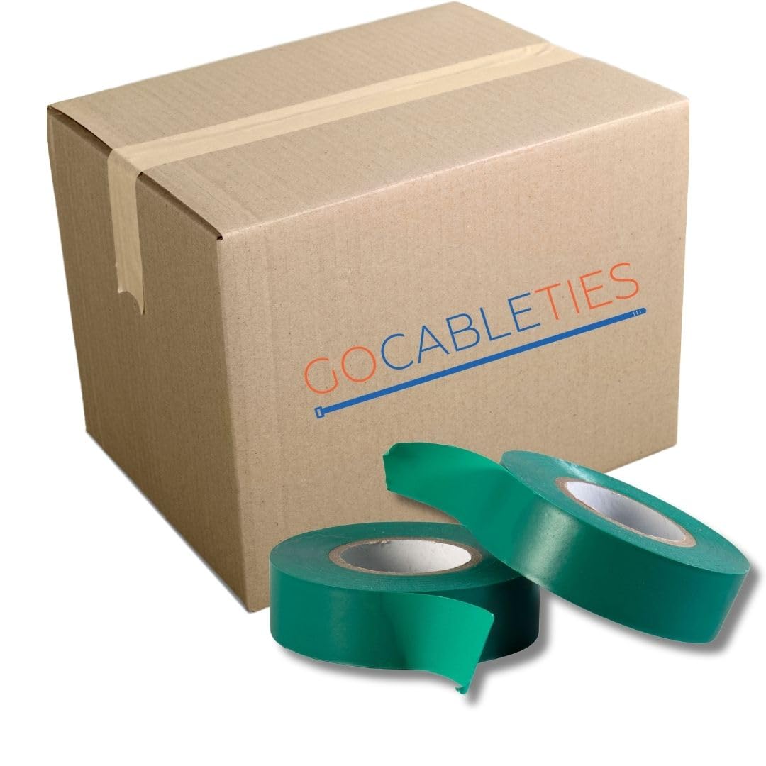 Gocableties Grey Electrical Tape, 19mm x 20m, Strong Self-Adhesive PVC Insulation Tape for Insulating, Repairing and Protecting Electrical Wires, 2 Rolls