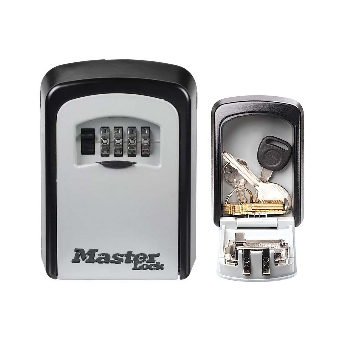 MASTER LOCK Portable Key Safe with Shackle, Medium 90 x 157 x 40 mm, Outdoor, for Home Office Industries Vehicles