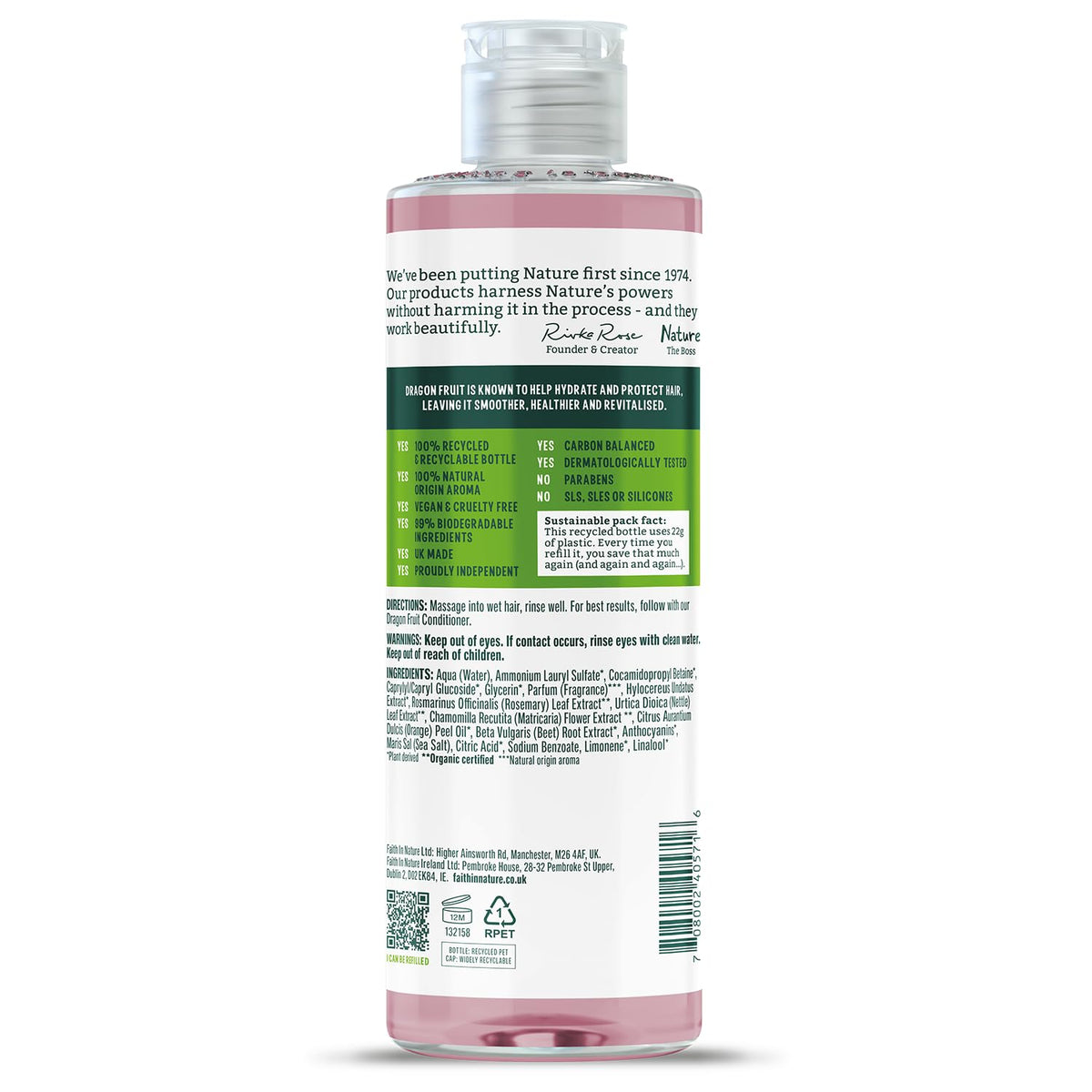 Faith In Nature Organic Coconut Shampoo, Hydrating for Dry Hair & Scalp, Vegan & Cruelty Free, No SLS, Silcones or Parabens, 400ml