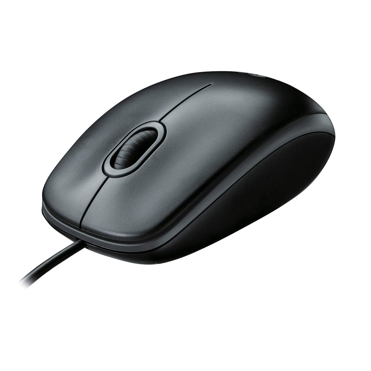Logitech B100 Wired Mouse, USB Port, 800 DPI Optical Sensor, 3 Buttons, for Left and Right Handers, PC/Mac - Black (Optical Business Mouse | Pack of 5)