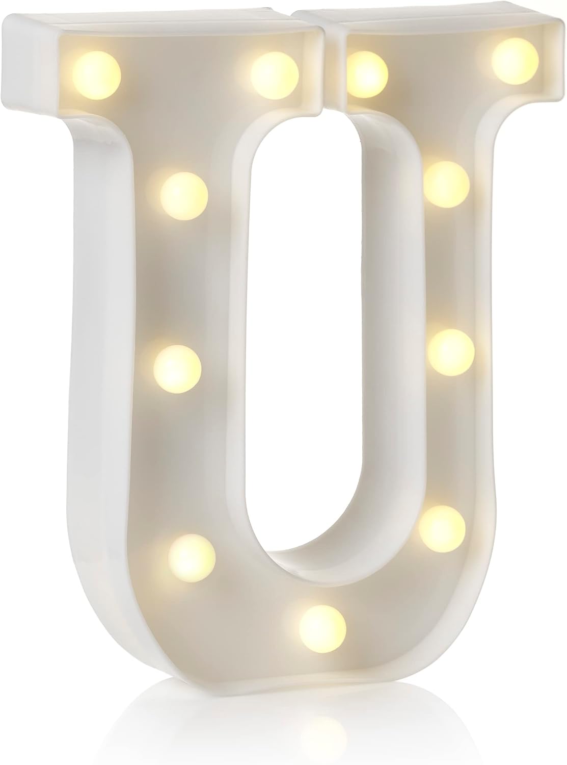 Auraglow LED Light Up Letter C Sign, Battery Powered Party Decoration