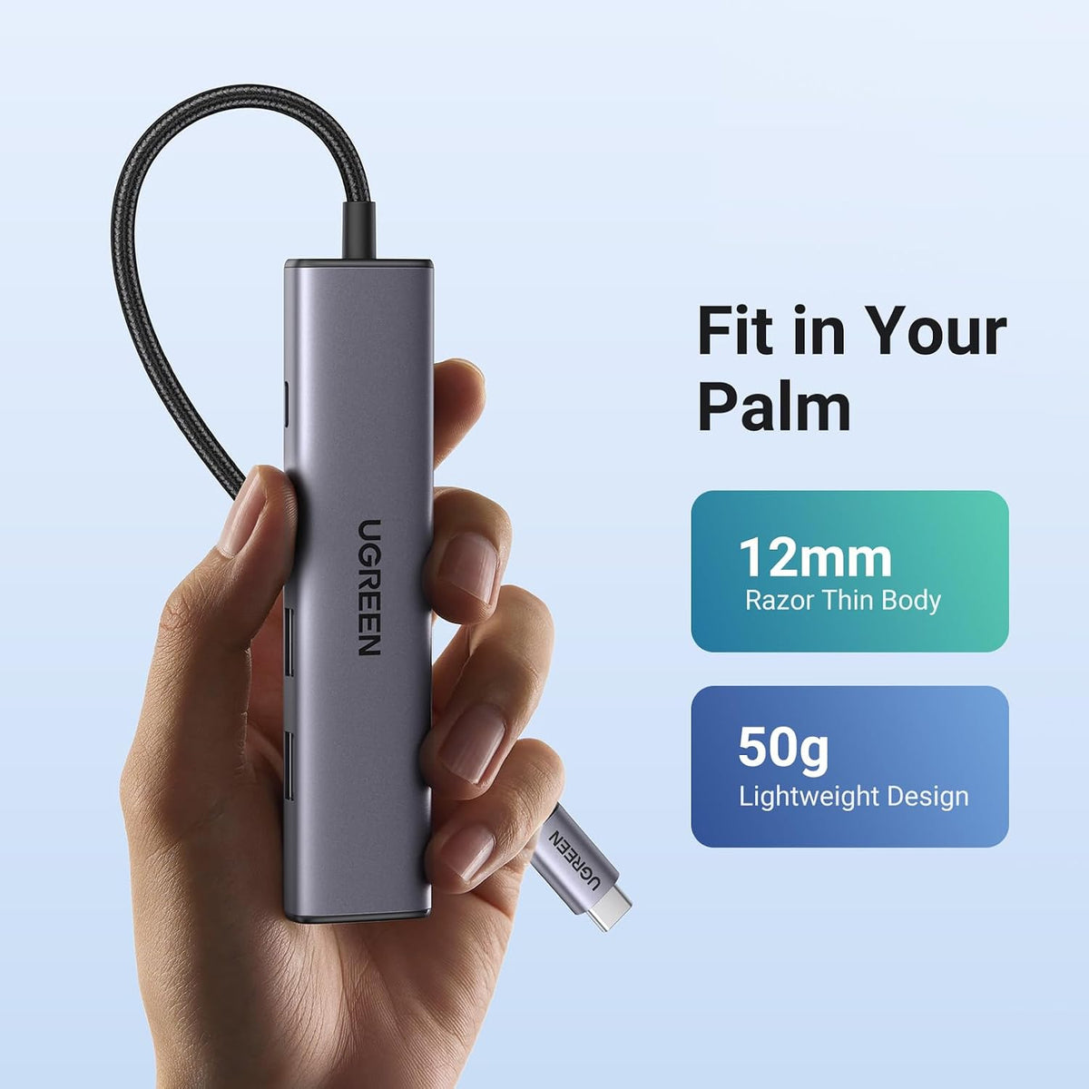 UGREEN USB C Hub, 5-in-1 USB Hub for Laptops, 4K HDMI to USB-C Adapter