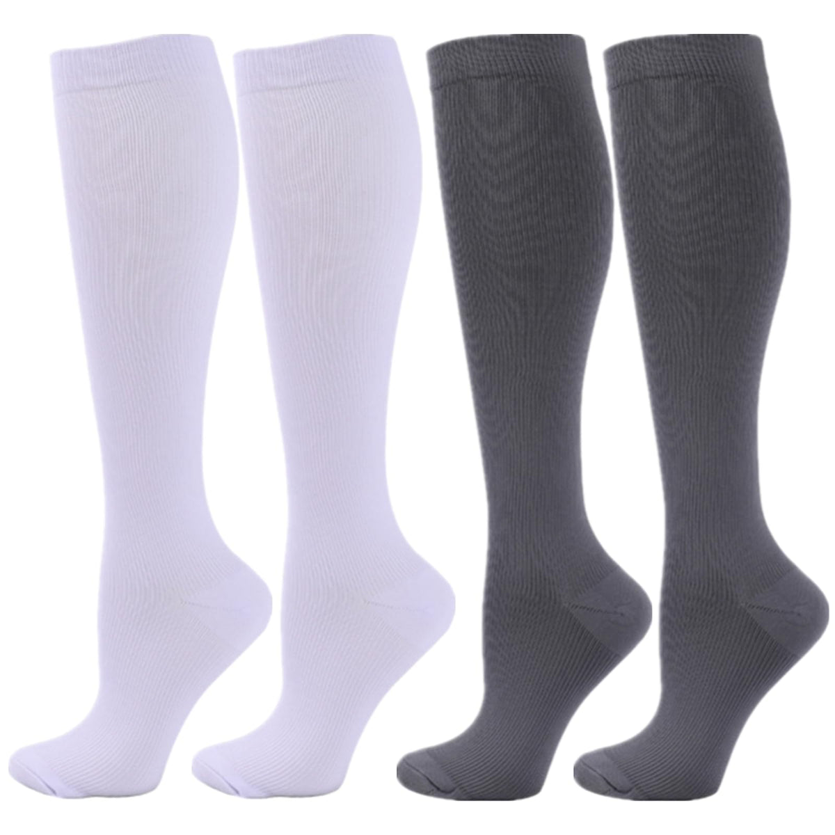Compression Socks for Women Men, 2/3/4/6 Pairs 20-25mmHg Knee High Socks Compression Stockings for Sport, Athletic, Edema, Diabetic, Varicose Veins, Travel, Pregnancy, Nursing