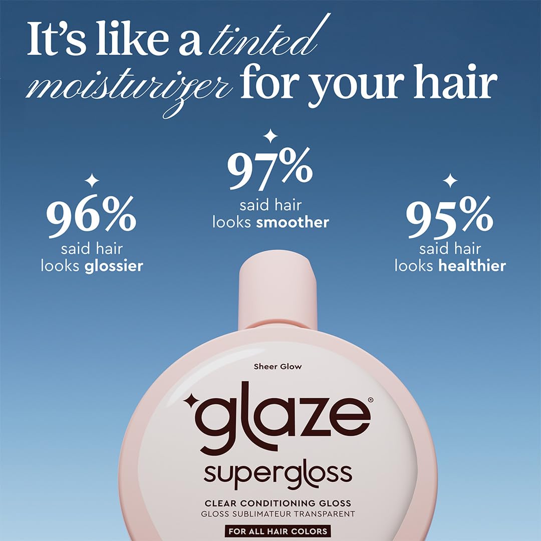Glaze Supergloss Color Conditioning Gloss – Hydrating Semi-Permanent Colour Hair Gloss & Shine Boost – For Natural, Unbleached Dark Brown Hair – 190ml - Sleek Espresso