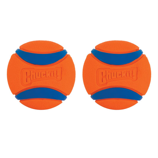 Chuckit! Ultra Ball, Durable High Bounce Rubber Dog Ball, Launcher Compatible, 2 Pack, Medium