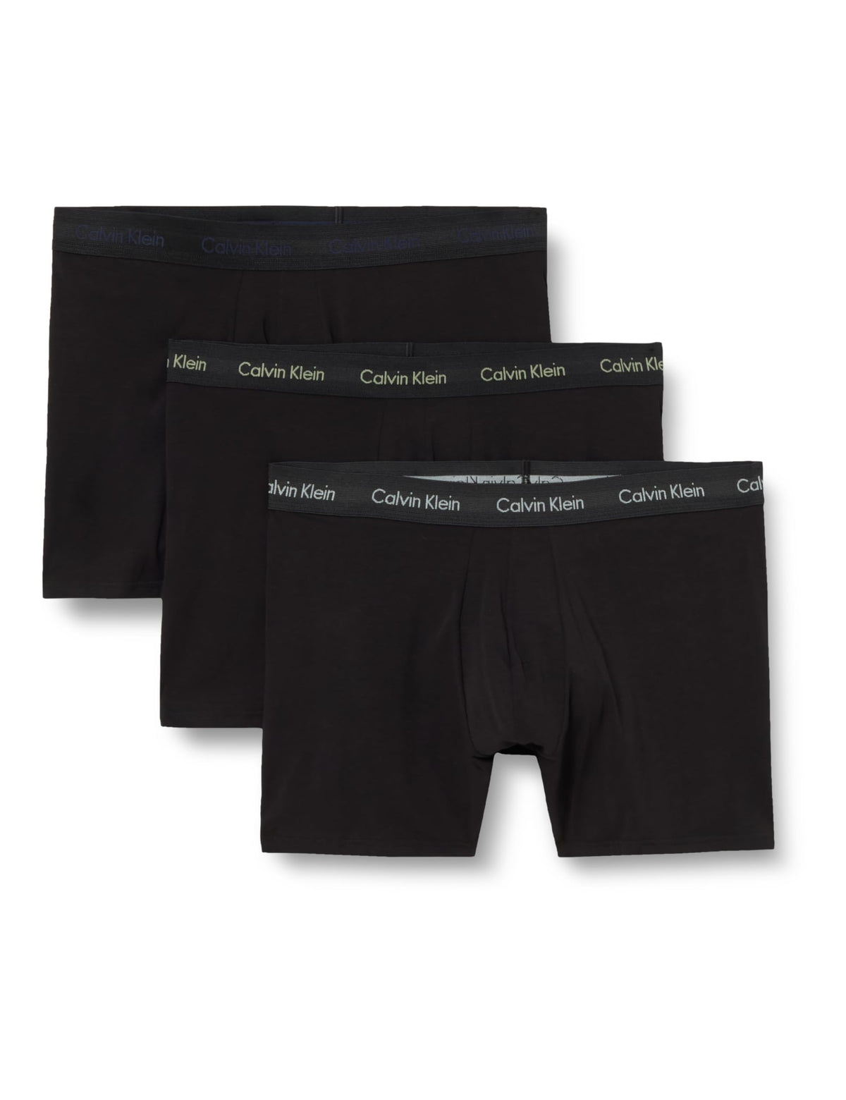 Calvin Klein Men’s 3 Pack Boxer Briefs with Logo Waistband