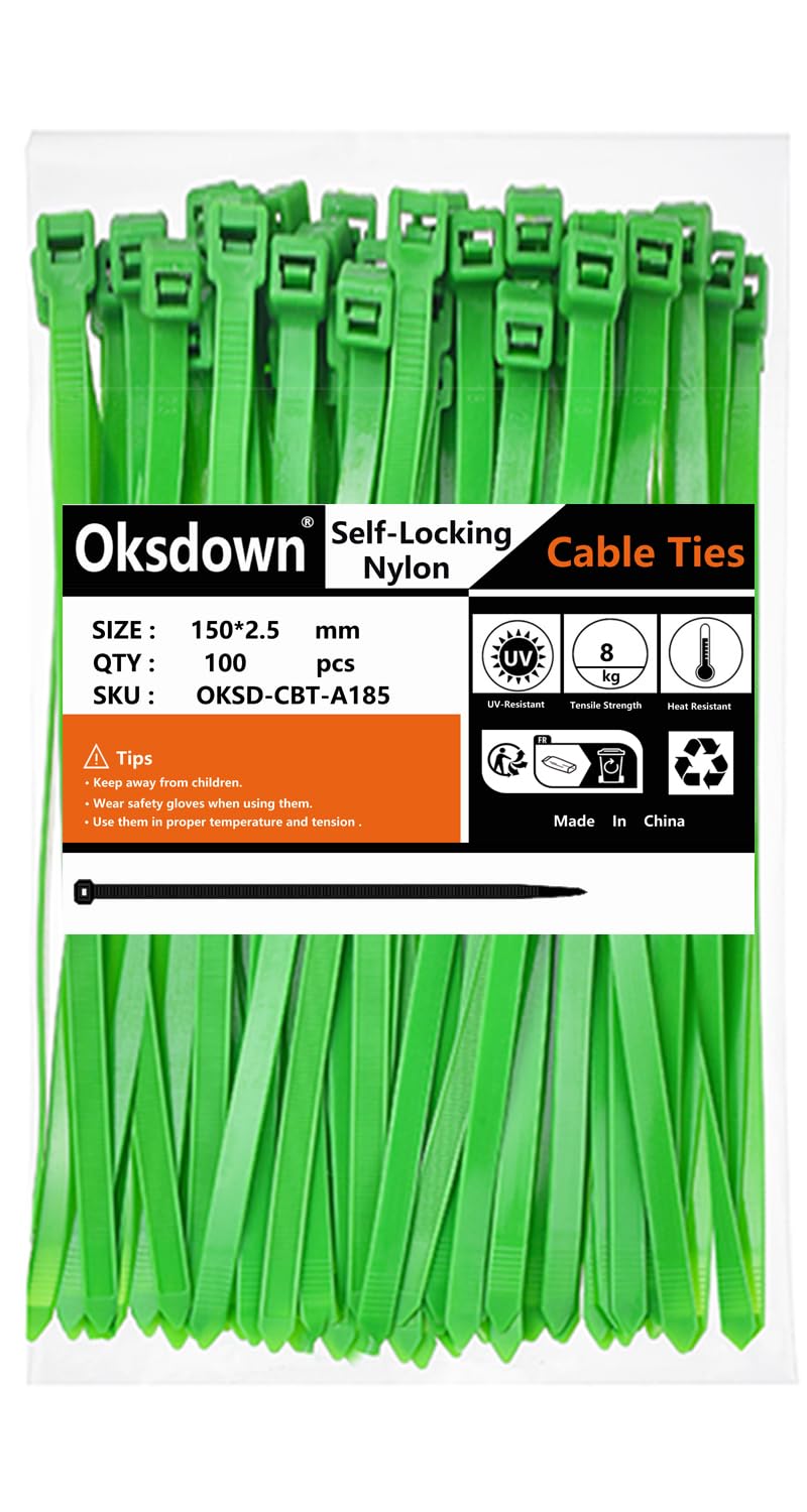 100 Pack Yellow Plastic Cable Ties 300mm×3.6mm Heavy Duty Strong Nylon Premium Self Locking 12 inch/30 cm Long Zip Tie Wraps