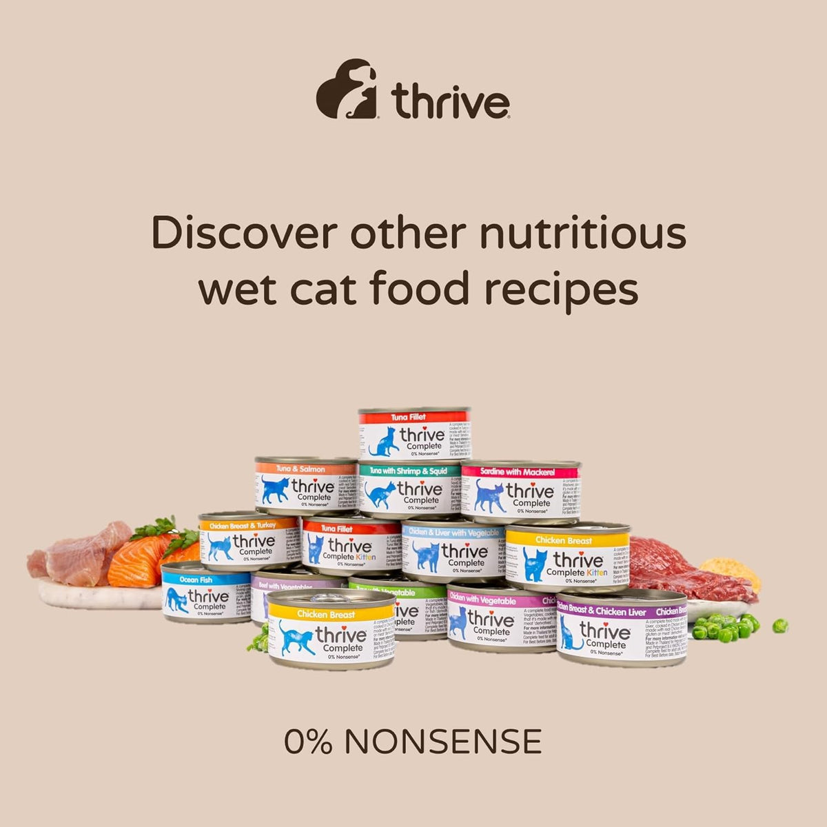 Thrive Complete Chicken Breast Wet Cat Food – Adult & Senior – 6 x 75g Cans