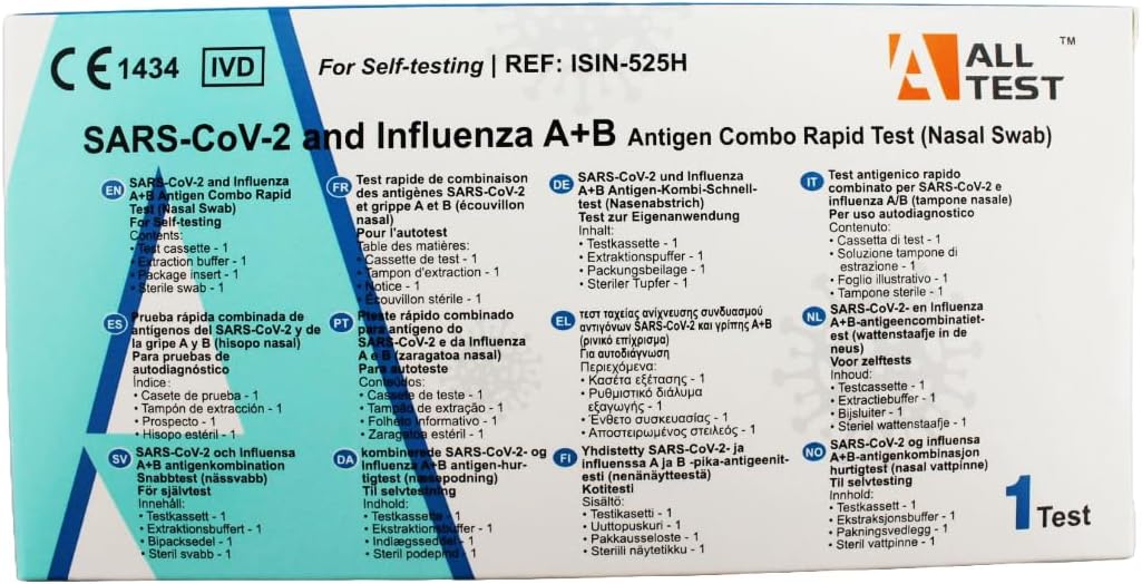 SARS-CoV-2 and Influenza A+B Antigen Combo Rapid Test (Nasal Swab)
