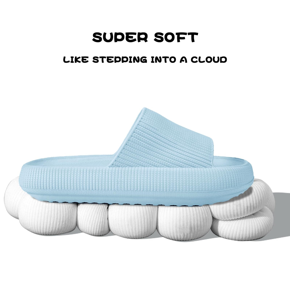 BHFRGAS Sliders Cloud Slippers Women Men，Non-Slip Mens Womens Slippers Cloud Sliders，Soft Flip Flops with Thick Sole for Shower Bathroom Pool Beach