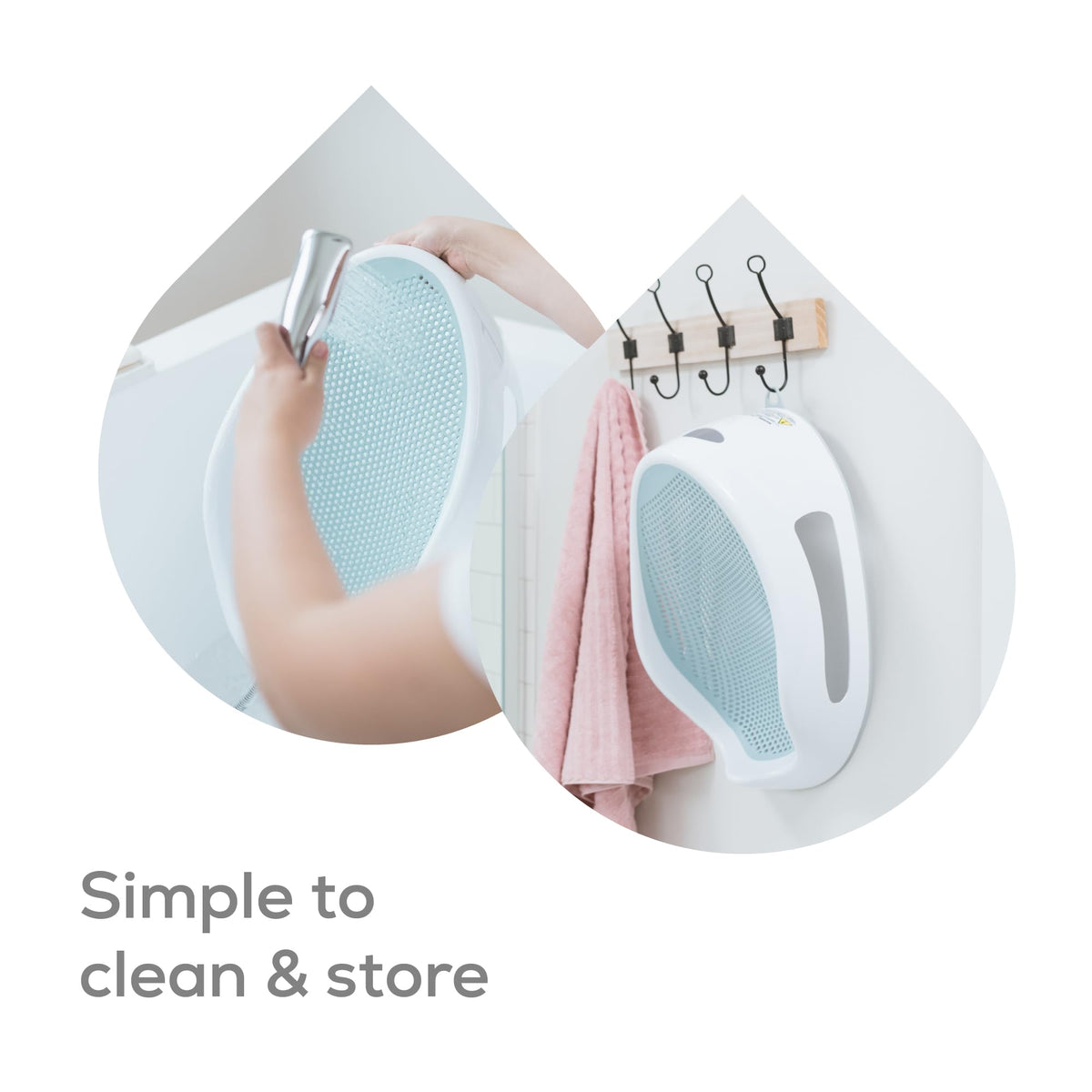 Angelcare Soft Touch Baby Bath Support -Grey- Water Level Indicator, Non-Slip, Comfortable & Safe for Newborns & Infants up to 6 Months