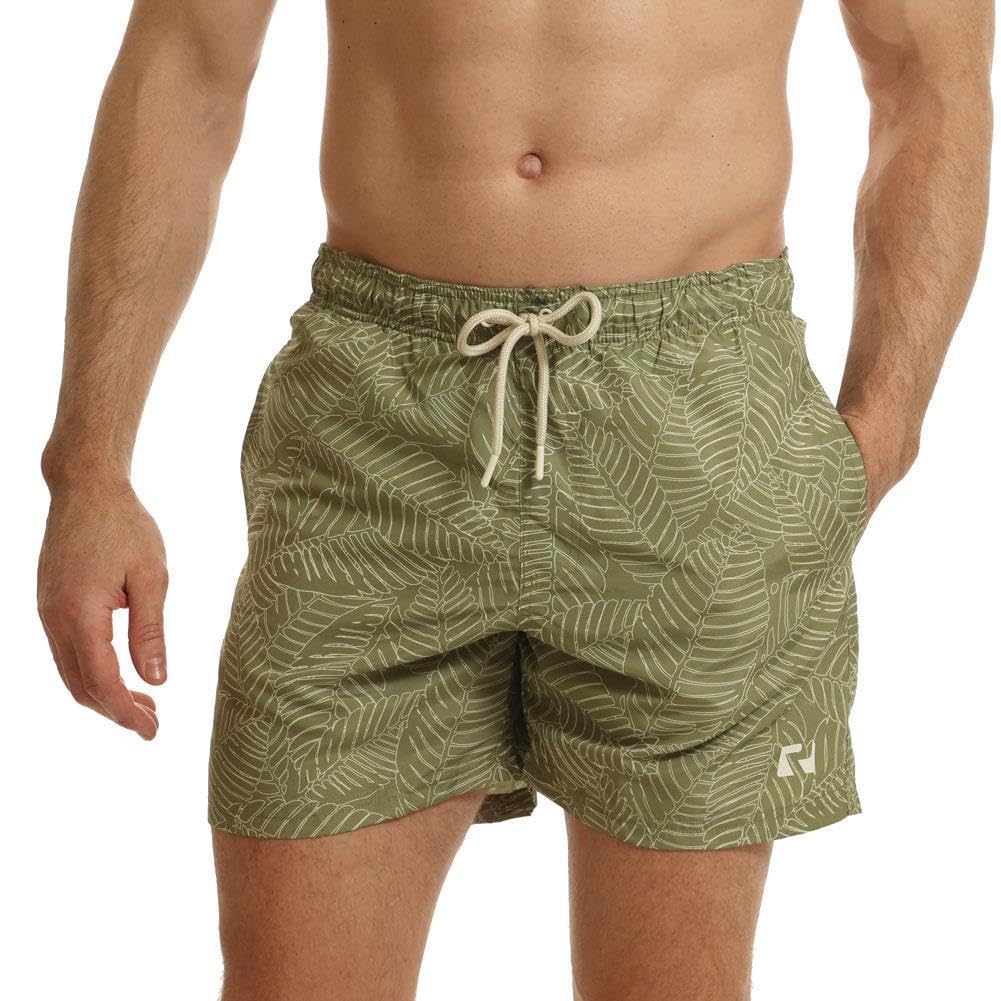 RIPT Men’s Quick Dry Swim Shorts Mesh Lining Drawstring UV 50 Beach Trunks