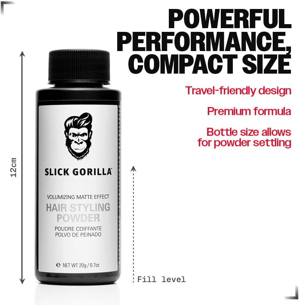 Slick Gorilla Hair Styling Powder for Men, Texture Powder 20g