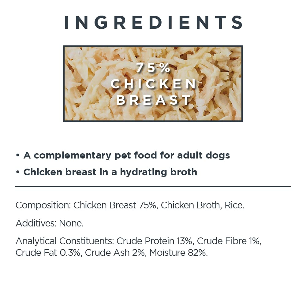 Encore 100% Natural Wet Dog Food, Chicken with Fish Selection in Broth 100g Pouch (Pack of 15x100g)