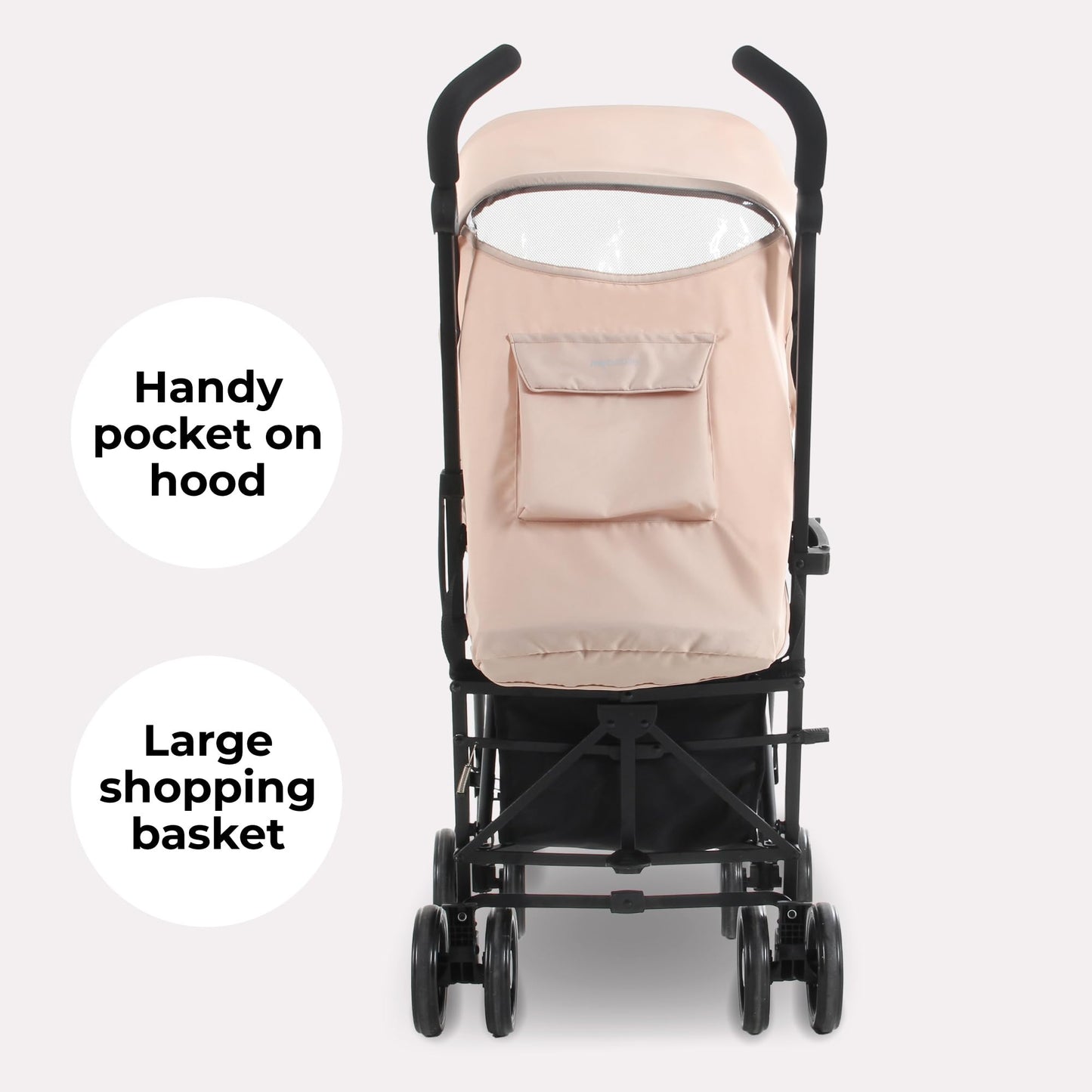 My Babiie MB01 Stroller - from Birth to 4 Years (22kg), Lightweight & Compact Umbrella Fold, Travel Buggy for Toddlers - Pink