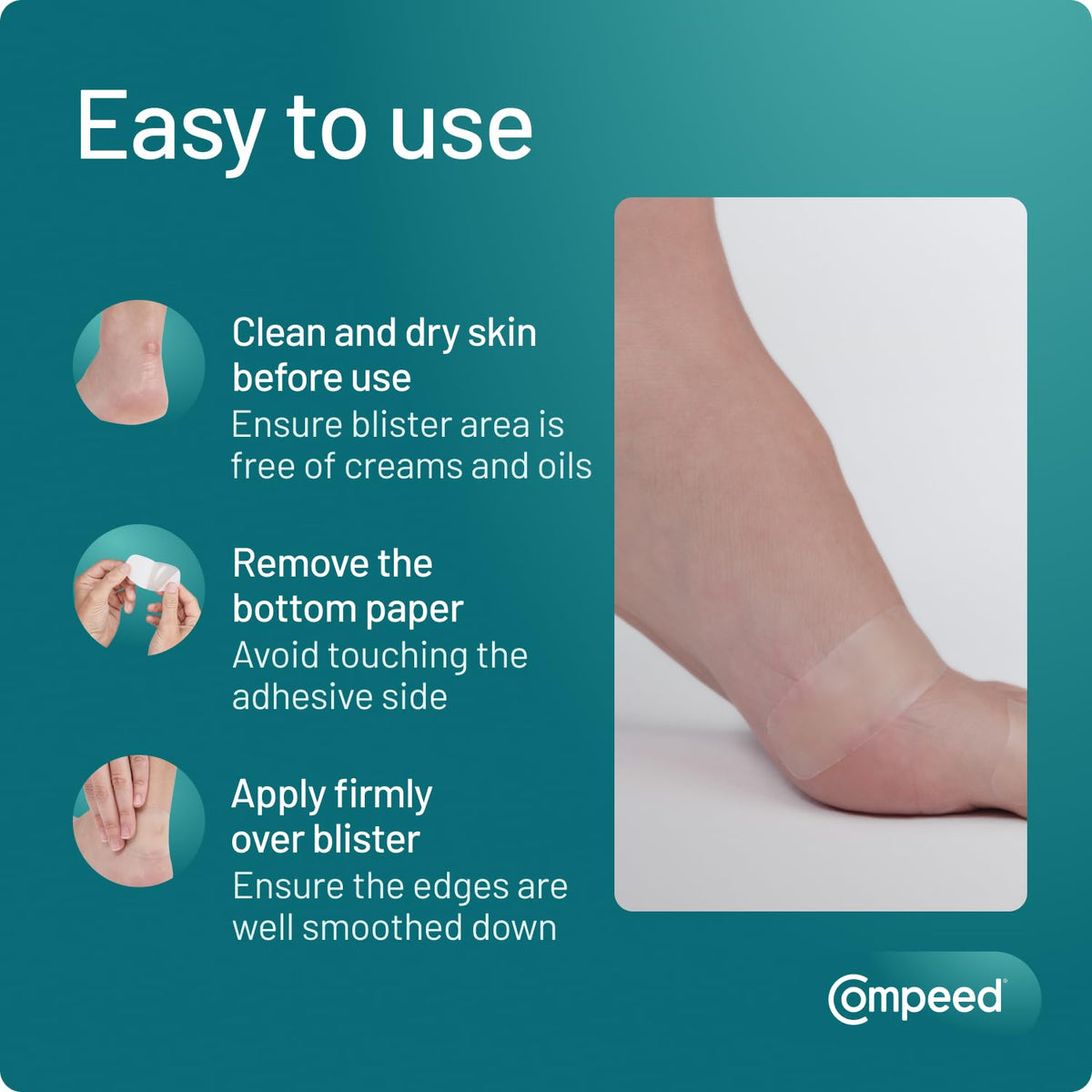 Compeed Medium Blister Plasters, Hydrocolloid, Pack of 12