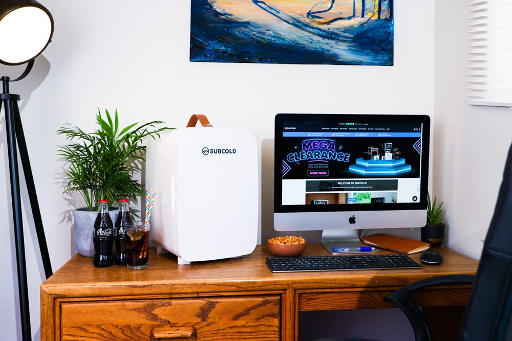 Subcold Pro4 Mini Fridge 4L, Quiet Small Fridge for Bedroom, AC & USB