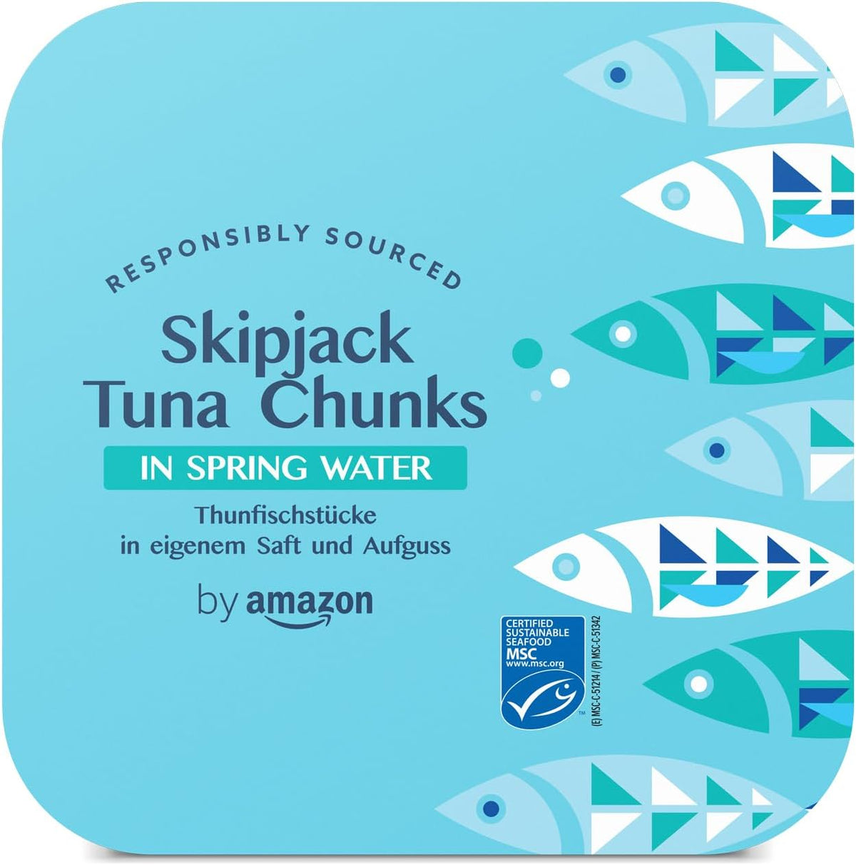 by Amazon MSC Skipjack Tuna Chunks in Spring Water, 4x145g