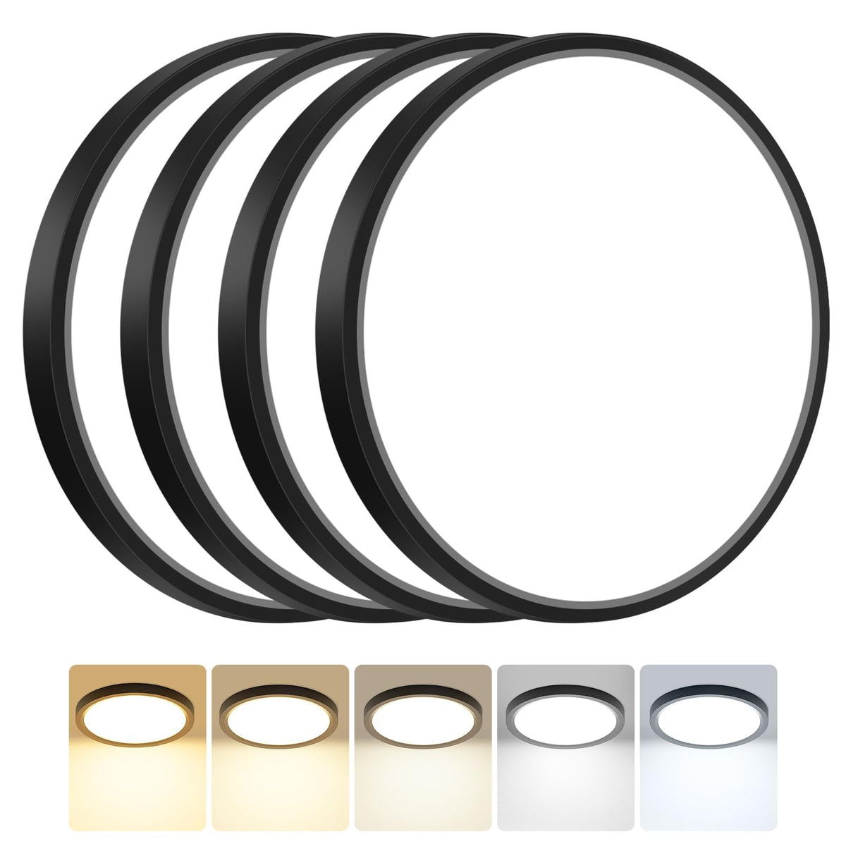 Peasur Bathroom Light, 3000K/3500K/4000K/5000K/6500K 5 Color Temperature