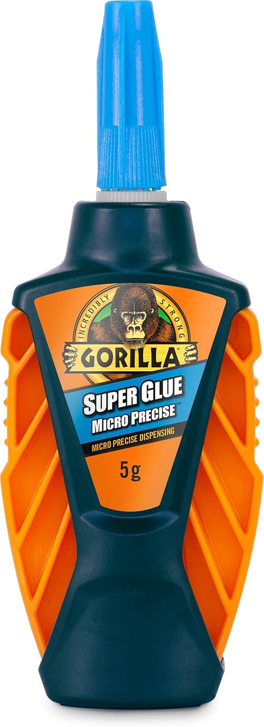 Gorilla Super Glue, 15g – All Purpose, Impact Tough & Fast Setting with Anti-Clog Cap Ideal for Metal, Ceramics, Leather & More