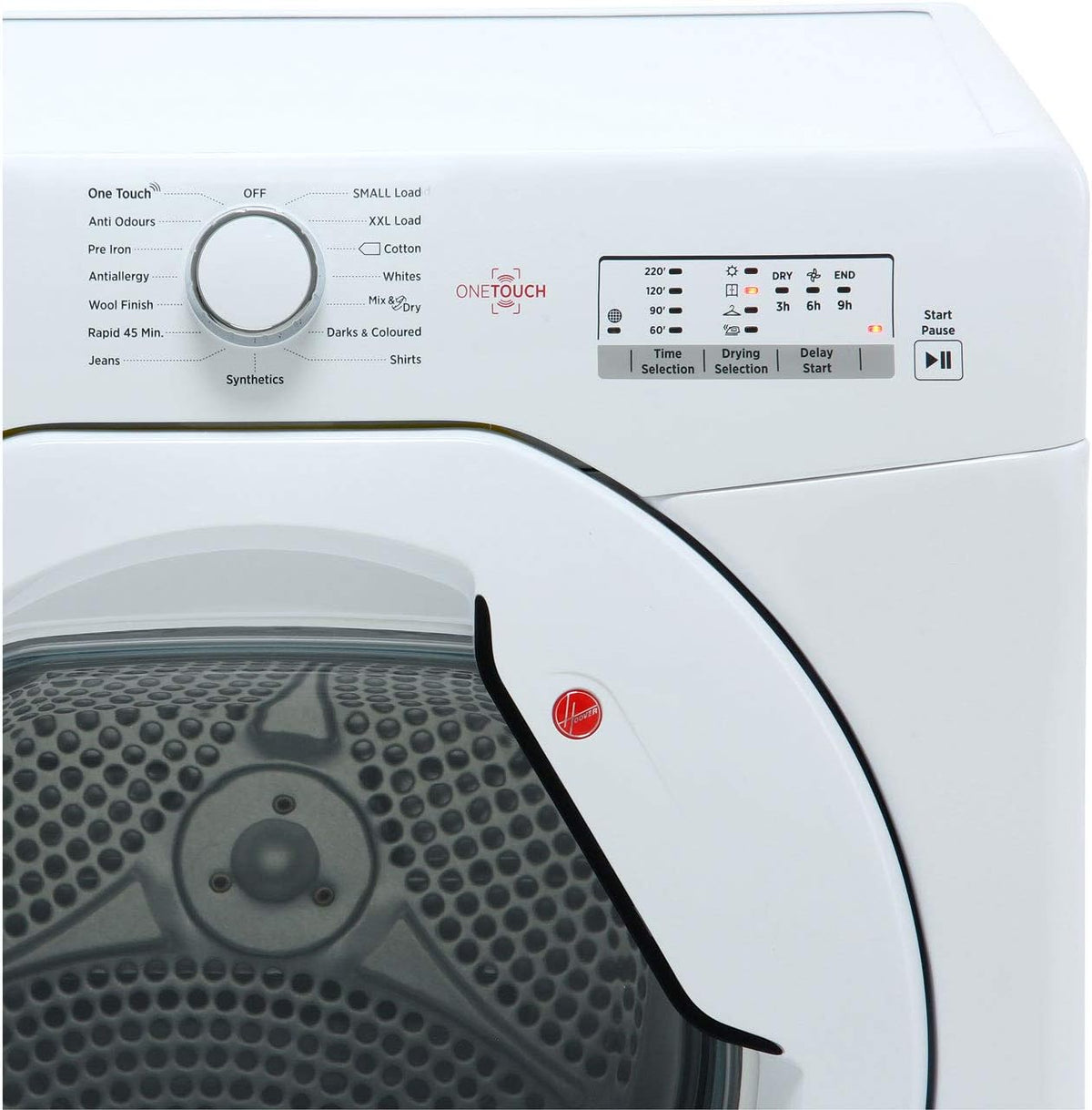 Hoover HLV10LG Freestanding Vented Tumble Dryer, Sensor Dry, 10 kg, White