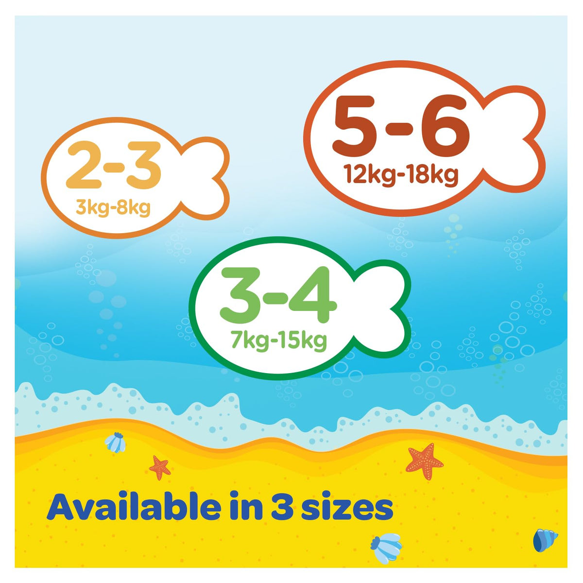 Huggies Little Swimmers, Swim Nappies, Size 5-6 - 33 Pants - Maximum Protection Swimming Nappies with Leak Guards - All-Round Stretchy Waistband