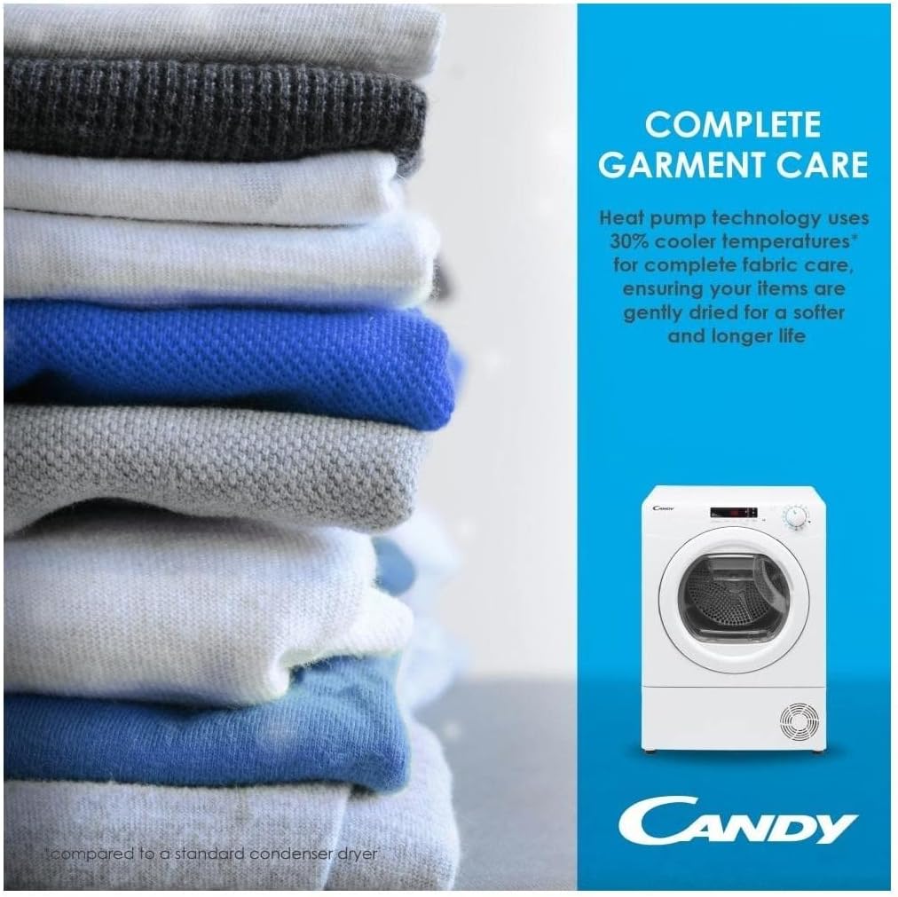 Candy Smart Condenser Tumble Dryer, 8kg, E Class, White