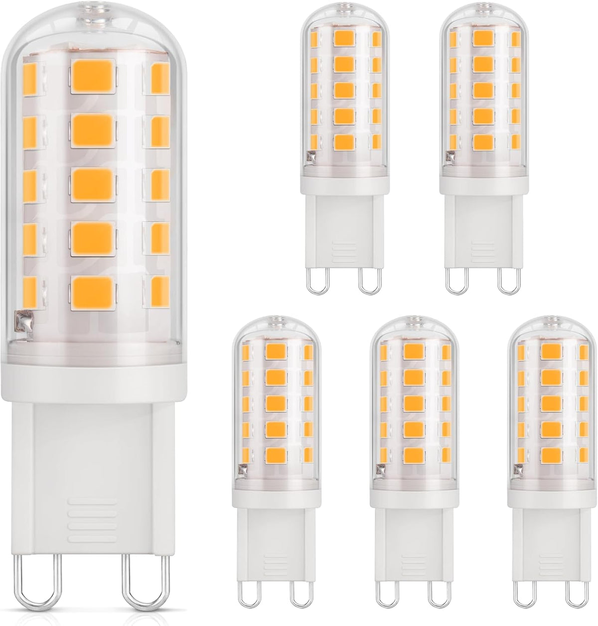 DiCUNO G9 LED Bulb Warm White 2700K, 3W=30W, 410LM, 6 Pcs