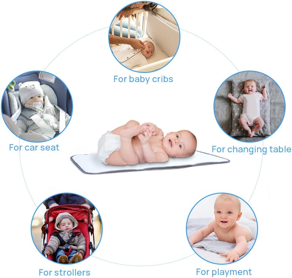 Lekebaby Foldable Travel Changing Mat Portable Baby Change Mat, Grey