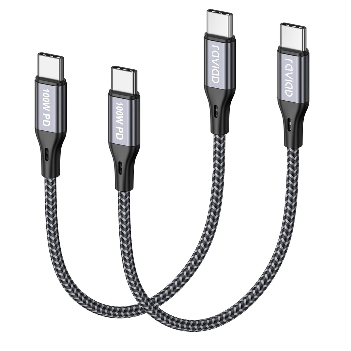 RAVIAD 100W USB C to USB C Charger Cable 2M 2Pack, USBC to USBC Cable 5A
