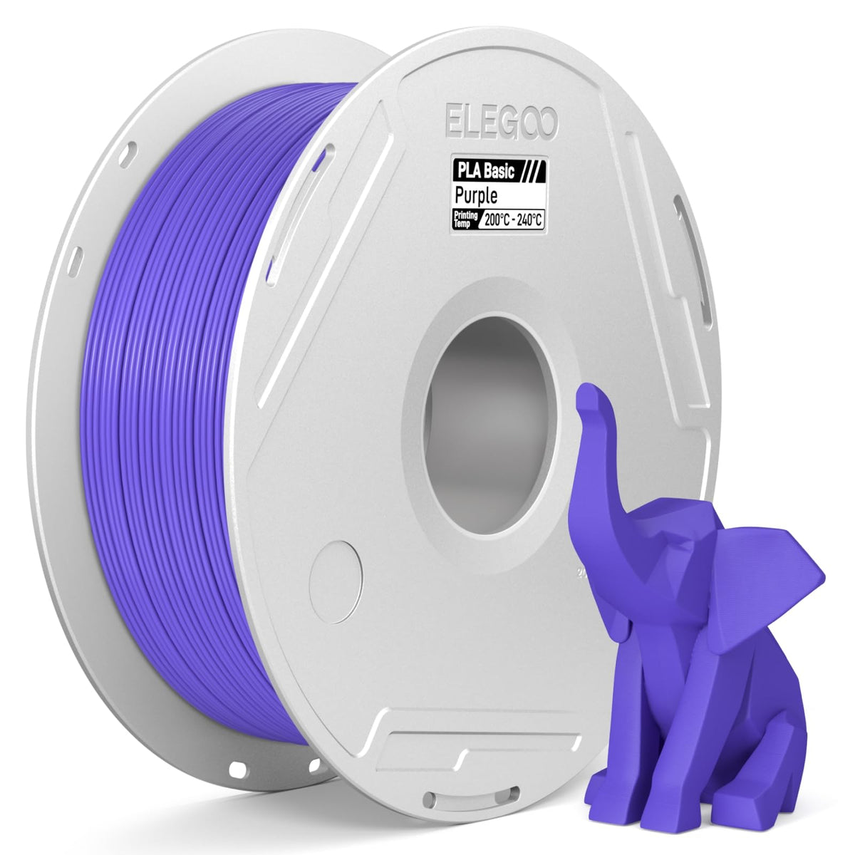 ELEGOO PLA Basic Refill 3D Printer Filament 1.75mm Red 1KG, Easy Storage