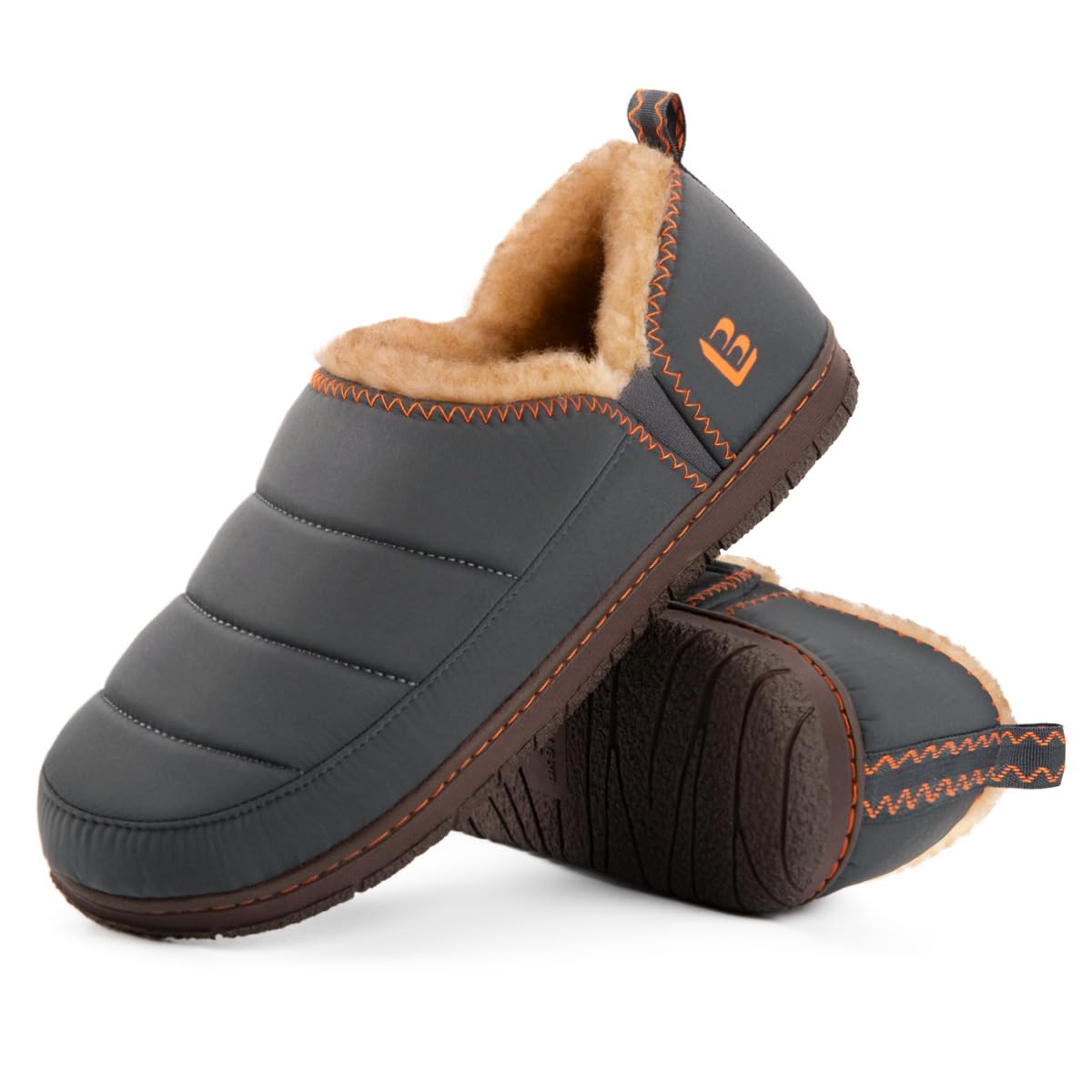 LongBay Mens Indoor Outdoor Slippers Memory Foam House Camping Shoes Gift