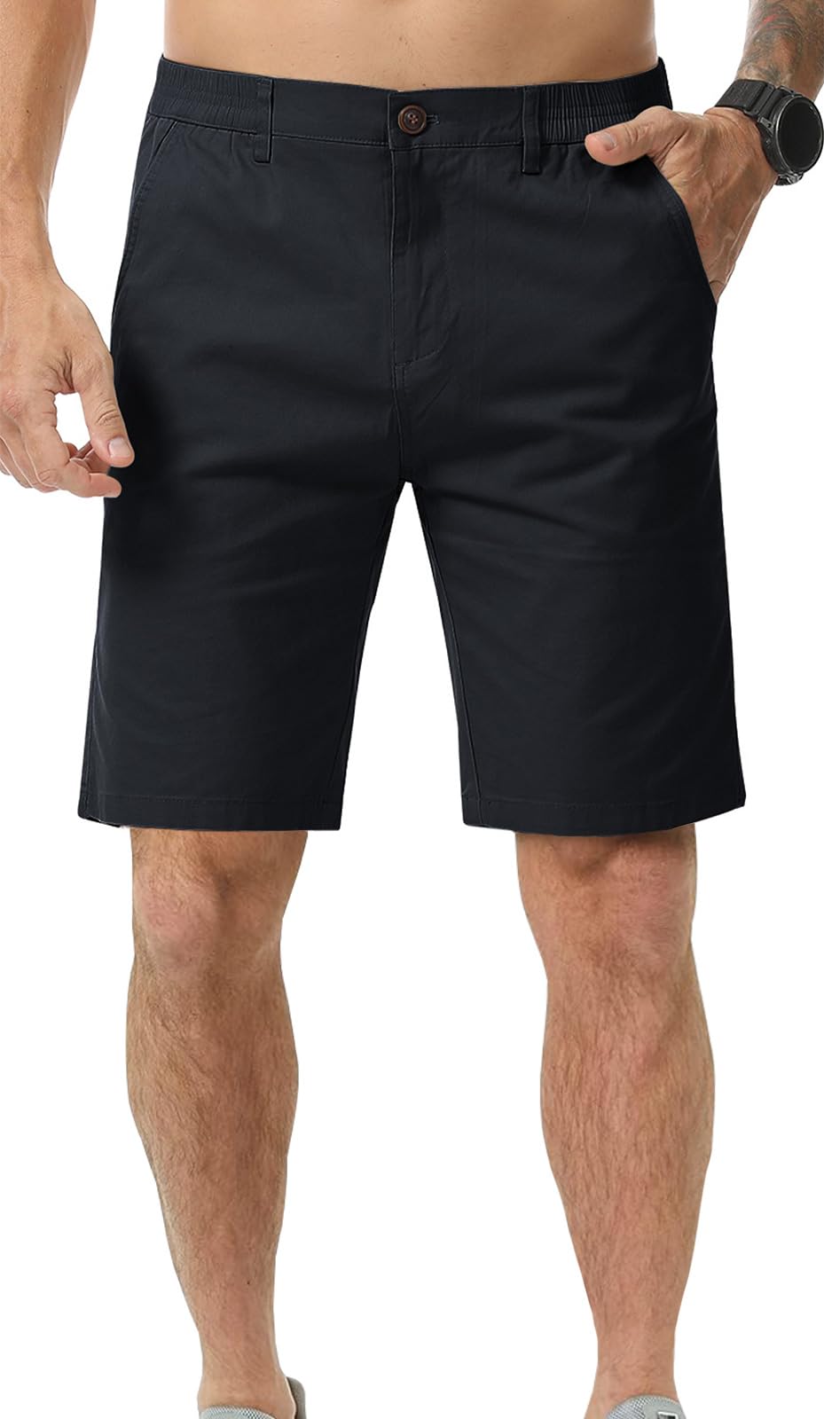 Men’s 7”/ 9” Chino Shorts Casual Elasticated Waist with 4 Pockets
