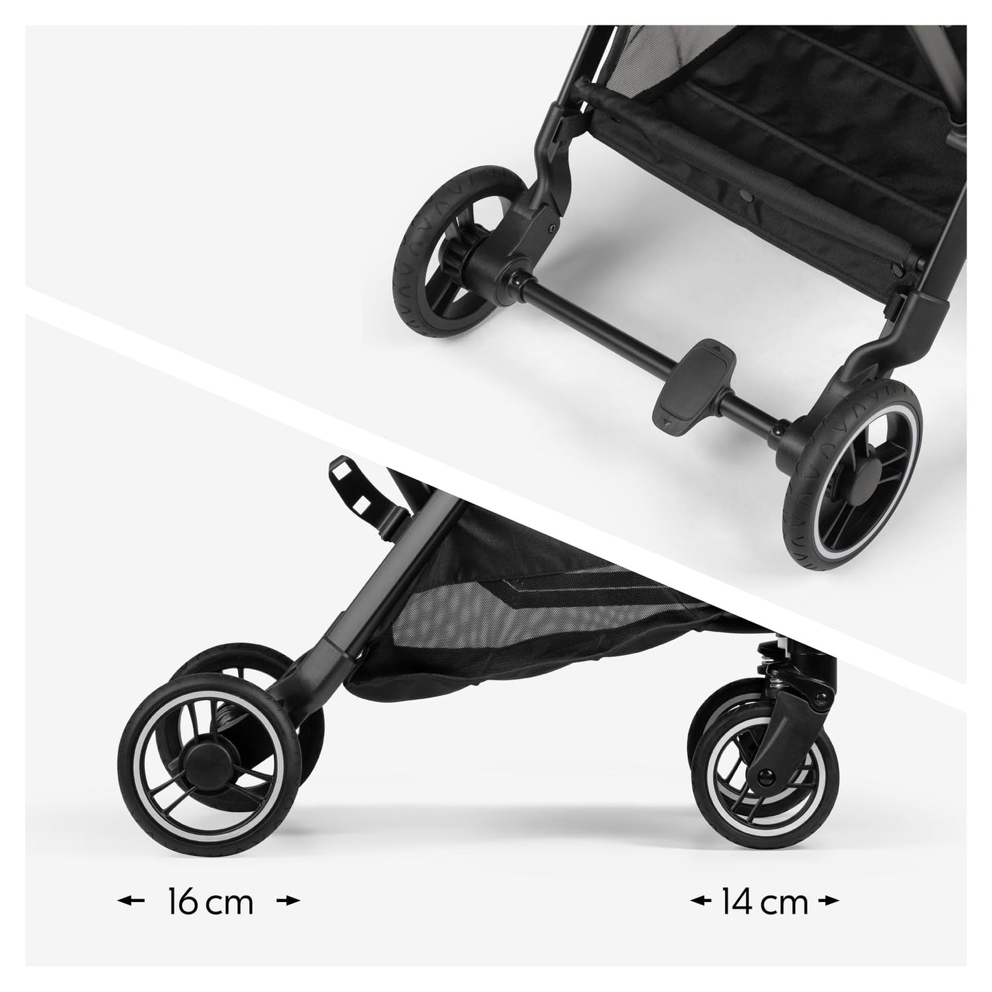 Hauck Fly N Care, Sage Green - Ultra Compact & Light Travel Pushchair (7.5kg) with One Hand Fold, Carry Strap & Bag, Seat Liner, Car Seat Adapter, UPF 50+ Sun Canopy, Fully Reclining Birth to 22 kg